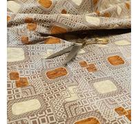 Carousel Geometric Two Tone Shine Upholstery Fabric, Orange