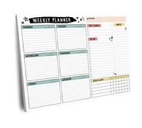 Carousel Greetings 2020 Weekly Planner Pad, 52 Letter Size Tear Off Sheets, 8.5” x 11” Undated Calendar Weekly Desk Planner Notepad, Daily Schedule Priorities To Do List for Week