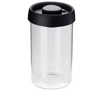 Carousel Home 1000ml Glass Storage Jar with Vacuum Pump | 17x10cm Food Storage Container with Airtight Lid for Kitchen Storage | Glass Jar with Lid