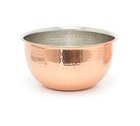 Carousel Home 20cm Silver Copper Metal Mixing Bowl Kitchen Fruit Bowl