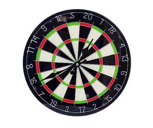 Carousel Home 30cm Round Glass Dartboard Clock | Dart Board Shaped Wall Clock Novelty Darts Clock | Darts Wall Decor - Darts Gifts