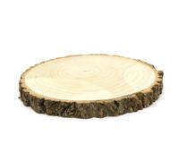 Carousel Home 31cm Wooden Tree Trunk Rustic Cake Stand | Large Wedding Birthday Cake Round Display Board | Serving Platter Table Centerpiece