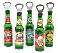 Carousel Home and Gifts Beer Shaped Magnetic Bottle Opener Novelty Bar Accessory - Design Varies