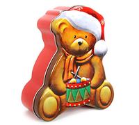 Carousel Home and Gifts Christmas Design Food Storage Biscuit Cookie Gingerbread Mince Pie Tin - Bear