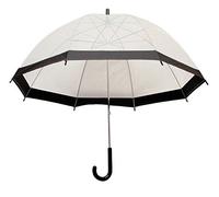 Carousel Home and Gifts Clear See Through Transparent Dome Bubble Parasol Birdcage Umbrella ~ Black
