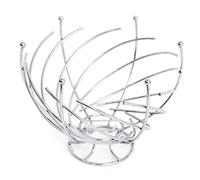 Carousel Home and Gifts Stunning Chrome Metal Fruit Storage Bowl ~ Decorative Display Basket