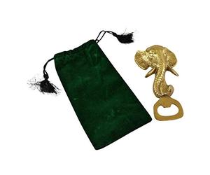 Carousel Home and Gifts Stunning Gold Effect Elephant Head Bottle Opener ~ Novelty Bar Accessory