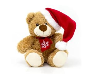 Carousel Home Bailey the Adorable 26cm Soft Plush Christmas Teddy Bear - Perfect Cuddly Toy for the Holiday Season