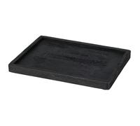 Carousel Home Black Mango Wood Tray, 23x17cm Rectangle Wooden Candle Trinket Tray, Decorative Display Dish