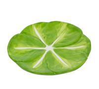 Carousel Home Cabbage Leaf Side Plate, 16.5cm Ceramic Green Cabbage Shaped Serving Dish, Decorative Snack Plate