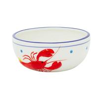 Carousel Home Ceramic Lobster Bowl, 510ml Nautical Dinnerware Bowl, Red Embossed Lobster Cereal Bowl - 15cm