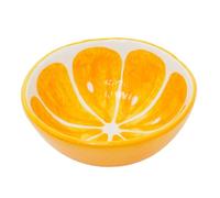 Carousel Home Ceramic Orange Bowl, 330ml Fruit Shaped Snack Serving Dish for Desserts Summer Dining and Sides
