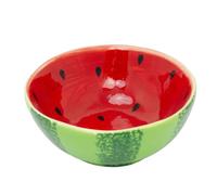 Carousel Home Ceramic Watermelon Bowl, 300ml Fruit Shaped Snack Serving Dish for Desserts Picnic and Summer Dining