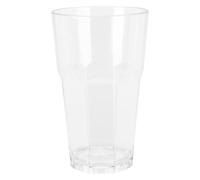Carousel Home Clear Plastic Tumbler Glass | Durable Acrylic Scratch-Proof Dishwasher-Safe High Ball | Reusable Drinkware Outdoor Drinks Glass - 370ml