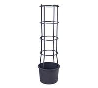 Carousel Home Extra Large Grey Tomato Planter with Support Cage, 4 Tier Vertical Tomato Grower Pot for Balcony, Patio or Garden