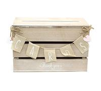 Carousel Home Gifts Shabby Chic Wedding Card Post Box | Wooden Wedding Guest Letter Box