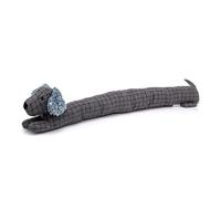 Carousel Home Herringbone Dachshund Draught Excluder | Fabric Sausage Dog Draft Excluder Animal Door Draught Excluder | Draught Excluder For Doors Door Draught Cushion - Black