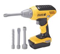 Carousel Home Kids Toy Screwdriver Set with Light | Kids Battery-Powered Drill and Four Attachments for Creative Play | Power Tool for Little DIY Fans