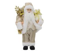 Carousel Home LED Gold Santa Claus | Standing Father Christmas Figurine | Light-up Christmas Santa Figure - 30cm