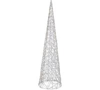 Carousel Home LED Iridescent Cone Light | Light-up Christmas Tree Cone | Warm White LED Pre-lit Christmas Tree with Timer - 60cm