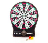Carousel Home Magnetic Dartboard Drinking Game with Bottle Opener | Shot Roulette Dartboard Wall Mounted Adult Party Game - 40cm | Includes 2 Coloured Magnetic Darts