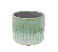 Carousel Home Mini Green Reactive Glaze Ceramic Plant Pot, 7cm Small Succulent Planter Indoor Cactus Plant Pot Cachepot