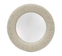 Carousel Home Natural Rope Wall Mirror | Round Nautical Wall Mirror for Bathroom or Hallway Decor - 30cm