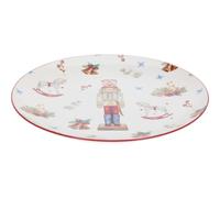 Carousel Home Nutcracker Christmas Plate Large | Ceramic Dinner Plate Festive Tableware for Main Dishes & Holiday Meals - 27cm