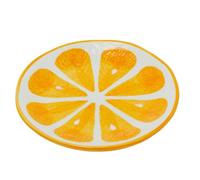 Carousel Home Orange Slice Side Plate, 16cm Ceramic Fruit Shaped Snack Dish for Summer Dining and Small Bites