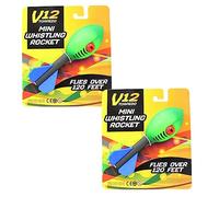 Pack Of 2 V12 Torpedo Mini Flying Whistling Rocket | Outdoor Rocket Throwing Toy Game Howler Rocket | Flying Vortex Howler Whistle Rocket For Kids - Colour Varies
