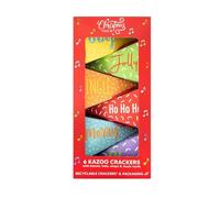 Carousel Home Pyramid Kazoo Christmas Crackers | Set of 6 Musical Game Crackers with Hats, Snaps & Tune Cards | Fun Family Christmas Game