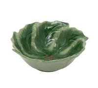 Carousel Home Reactive Glaze Holly Foliage Christmas Bowl | Festive Ceramic Bowl for Snacks, Soups & Desserts | Christmas Tableware - 220ml