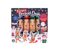 Carousel Home Rudolphs Present Dash Christmas Crackers | 6 Family Game Crackers with Pull-Back Reindeer Toys, Hats & Jokes | Fun Festive Table Entertainment