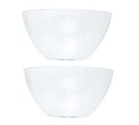 Carousel Home Set of 2 Large Plastic Serving Bowls Salad Bowls | Garden Picnic Kitchen Serving Bowls | Outdoor Dining Tableware Serving Dishes