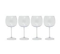 Carousel Home Set of 4 Clear Plastic Gin & Tonic Glasses | 21cm Reusable Copa Gin Balloon Cocktail Glasses for Outdoor Parties and Events - 500ml