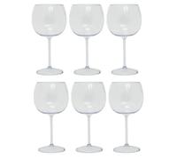 Carousel Home Set of 6 Clear Plastic Gin & Tonic Glasses | 21cm Reusable Copa Gin Balloon Cocktail Glasses for Outdoor Parties and Events - 500ml