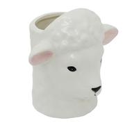 Carousel Home Sheep Ceramic Utensil Holder, 17cm 3D Farmhouse Kitchen Utensil Jar Cutlery Storage Pot