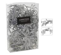 Carousel Home Silver Leaf Christmas Garland | Artificial Vine for Tree, Mantle or Party Decor - 180cm ~ Design Varies