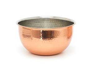 Carousel Home Stainless Steel Mixing Bowl | Mixing Bowl with Hammered Copper Finish | Metal Serving Dish for Kitchen, Salads, Baking & Entertaining - 20cm