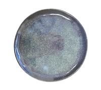 Carousel Home Stoneware Side Plate, 20cm Blue Brown Reactive Glaze Ceramic Side Plate Rustic Dinnerware Microwave & Dishwasher Safe
