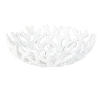 Carousel Home White Coral Decorative Bowl, 21cm Resin Sea Coral Sculpture, Nautical Coastal Centrepiece Ornament