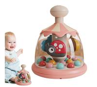 Carousel - Interactive Push Press , Colorful Rotating Musical Spinner, Educational Learning | Fun Push For 2 3 4 Years Old Early Development Play