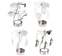 Carousel Reindeer Tea Light Candle Holder - Pack of 4 Spinning Christmas Decorations