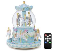 Carousel Snow Globe Birthday Gift for Girls, Horses Music Box With Remote Control Gifts for Girls Women Daughter Wife Birthday Anniversary Valentine Christmas, Plays 64 Melodies