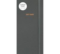 Carousel Worldwide 2027 Sunday Start Charcoal Diary, Slim Week to View, Deluxe