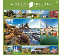 Carousel Worldwide Around Ireland 2026 Square Wall Calendar - Scenic Photography Monthly Planner with Large Date Boxes
