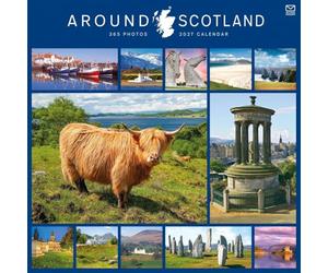 Carousel Worldwide Around Scotland 2027 Square Wall Calendar, 12-Month Calendar, Scottish Landscapes & Landmarks