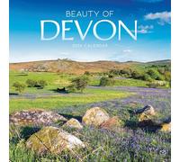 Carousel Worldwide Beauty of Devon 2026 Square Wall Calendar - Scenic Devon Photography, Monthly Planner, 12-Month Organiser for Home or Office