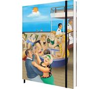 Carousel Worldwide Beryl Cook Notebook, Decorative Art Hardcover Notebook with Elastic Closure, Lined Pages Journal