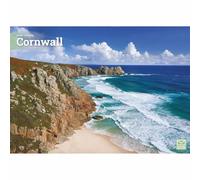 Carousel Worldwide Cornwall 2026 A4 Wall Calendar - Scenic Coastal Photography, Monthly Planner, 12-Month Organiser for Home or Office